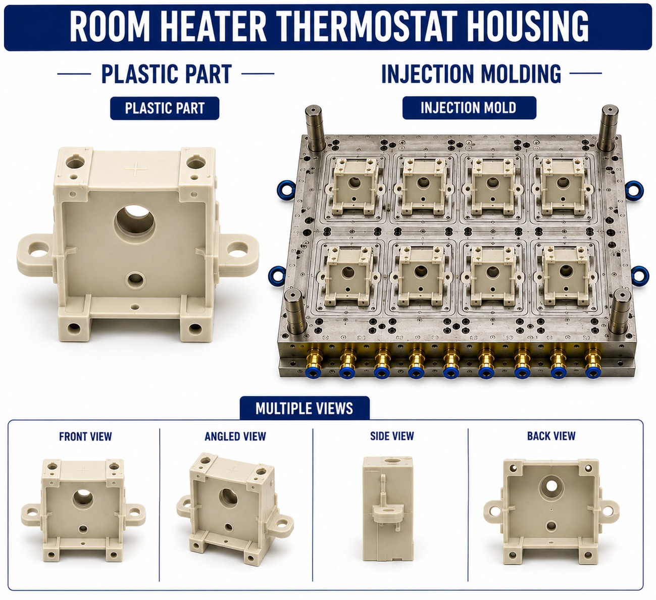 Room Heater Plastic Thermostat Housing Mould and Moulding Service
